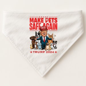 Make Pets Safe Again Trump 2024 Save Our Pets America Back USA-Made Doggie Bandana