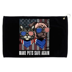 Make Pets Safe Again Trump Harris Debate Eating The Dogs Cat Grommeted Golf Towel