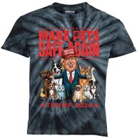 Make Pets Safe Again Trump 2024 Save Our Pets Kids Tie-Dye T-Shirt