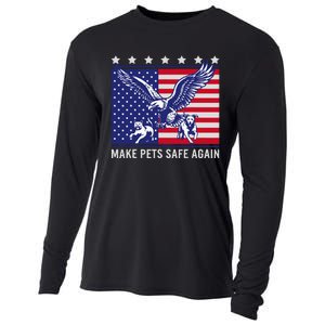 Make Pets Safe Again Trump Harris Debate Eating The Dogs Cat Cooling Performance Long Sleeve Crew