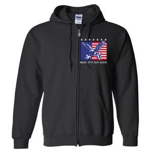 Make Pets Safe Again Trump Harris Debate Eating The Dogs Cat Full Zip Hoodie