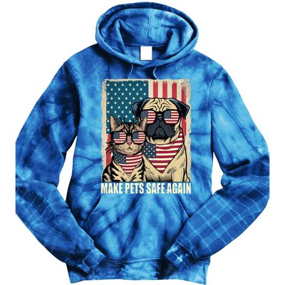 Make Pets Safe Again Eating The Dogs Cats Election Tie Dye Hoodie