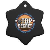 My Pool Strategy Is Top Secret Billiards Dad Gift For Father’s Day Ceramic Star Ornament