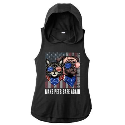 Make Pets Safe Again Trump Harris Debate Eating The Dogs Cat Ladies PosiCharge Tri-Blend Wicking Draft Hoodie Tank