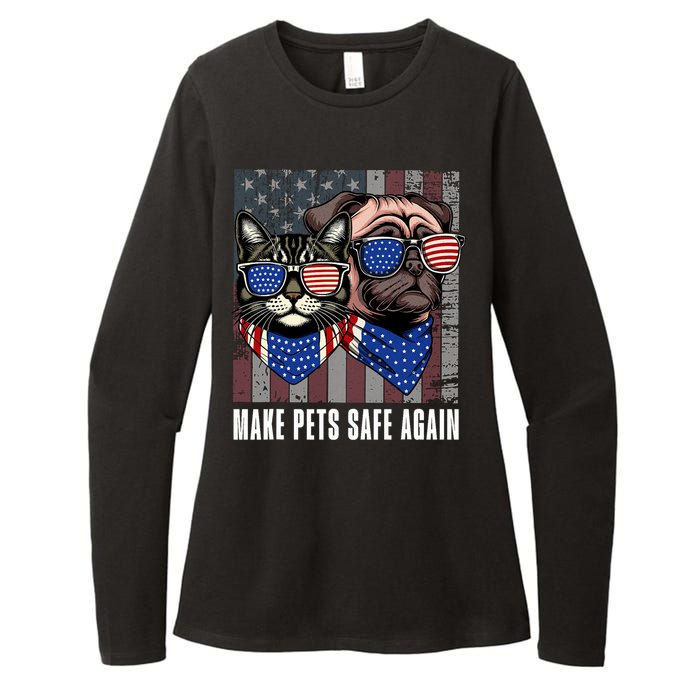 Make Pets Safe Again Trump Harris Debate Eating The Dogs Cat Womens CVC Long Sleeve Shirt