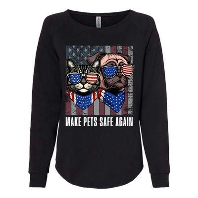 Make Pets Safe Again Trump Harris Debate Eating The Dogs Cat Womens California Wash Sweatshirt