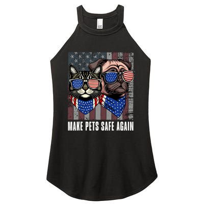 Make Pets Safe Again Trump Harris Debate Eating The Dogs Cat Women's Perfect Tri Rocker Tank