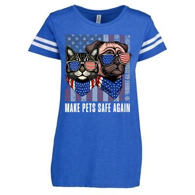 Make Pets Safe Again Trump Harris Debate Eating The Dogs Cat Enza Ladies Jersey Football T-Shirt