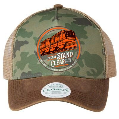 Monorail Please Stand Clear Of The D.O.O.R.S English Spanish Legacy Tie Dye Trucker Hat