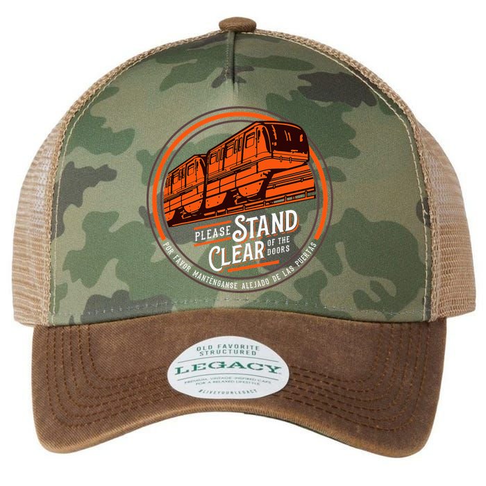 Monorail Please Stand Clear Of The D.O.O.R.S English Spanish Legacy Tie Dye Trucker Hat