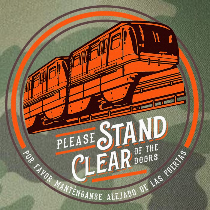 Monorail Please Stand Clear Of The D.O.O.R.S English Spanish Legacy Tie Dye Trucker Hat