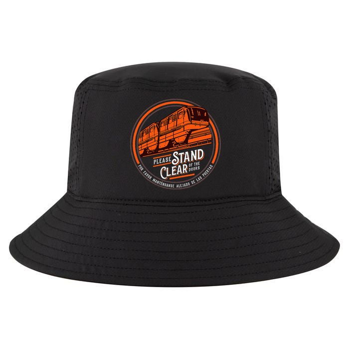 Monorail Please Stand Clear Of The D.O.O.R.S English Spanish Cool Comfort Performance Bucket Hat