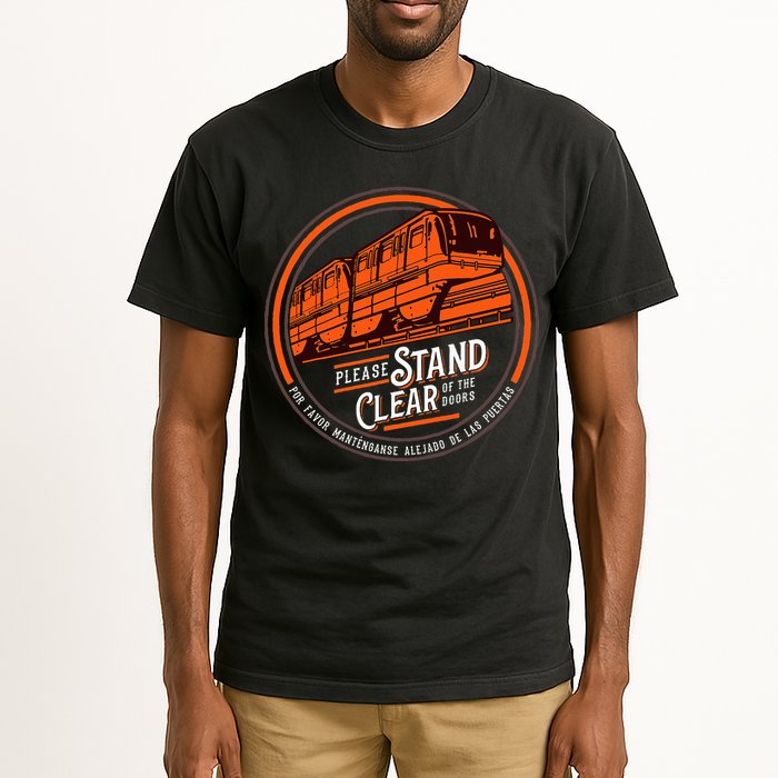 Monorail Please Stand Clear Of The D.O.O.R.S English Spanish Tall T-Shirt