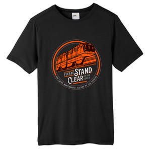 Monorail Please Stand Clear Of The D.O.O.R.S English Spanish Tall Fusion ChromaSoft Performance T-Shirt