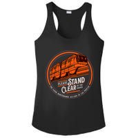 Monorail Please Stand Clear Of The D.O.O.R.S English Spanish Ladies PosiCharge Competitor Racerback Tank