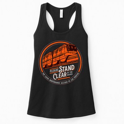 Monorail Please Stand Clear Of The D.O.O.R.S English Spanish Womens Tank Top