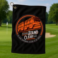 Monorail Please Stand Clear Of The D.O.O.R.S English Spanish Golf Towel