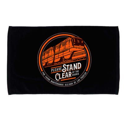 Monorail Please Stand Clear Of The D.O.O.R.S English Spanish Microfiber Hand Towel