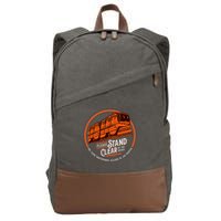 Monorail Please Stand Clear Of The D.O.O.R.S English Spanish Cotton Canvas Backpack