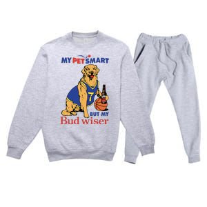 My Pet Smart But My Bud Wiser Premium Crewneck Sweatsuit Set