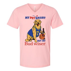 My Pet Smart But My Bud Wiser V-Neck T-Shirt