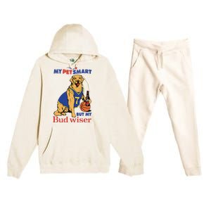 My Pet Smart But My Bud Wiser Premium Hooded Sweatsuit Set