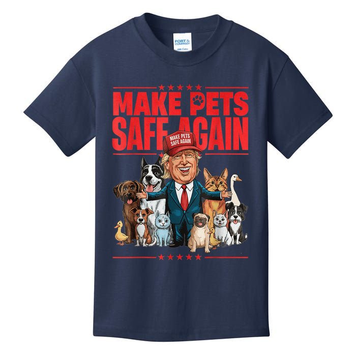 Make Pets Safe Again 2024 Save Our Pets Funny Trump And Pets Lovers Kids T-Shirt