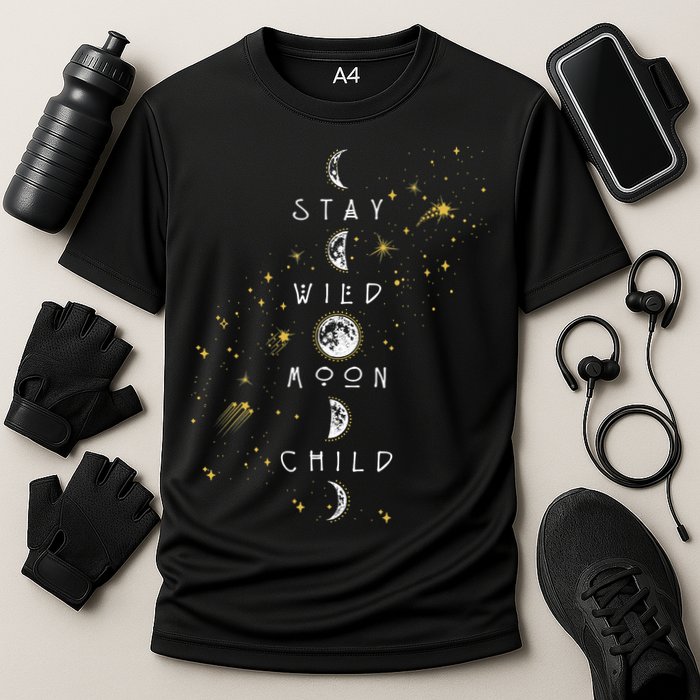 Moon Phase Stay Wild Moon Child Gift Idea Cooling Performance Crew T-Shirt