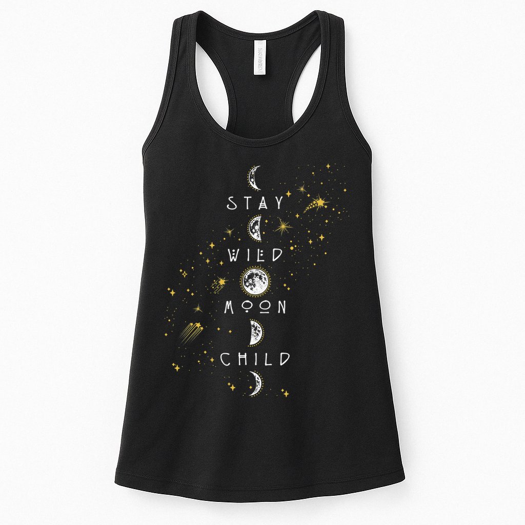 Moon Phase Stay Wild Moon Child Gift Idea Womens Tank Top