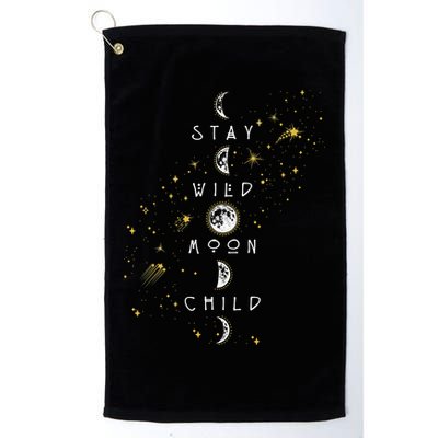 Moon Phase Stay Wild Moon Child Gift Idea Golf Towel
