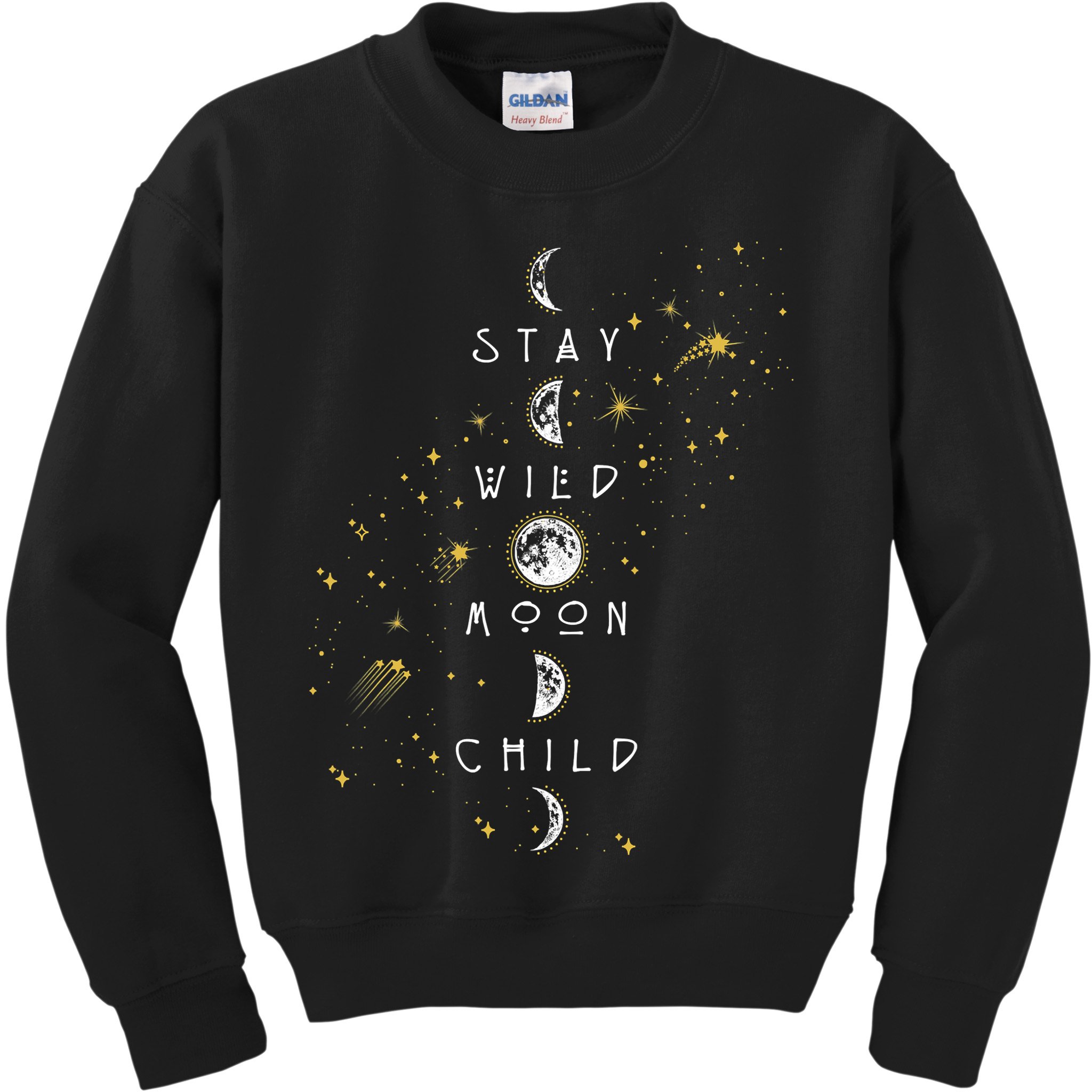 Moon Phase Stay Wild Moon Child Gift Idea Kids Sweatshirt