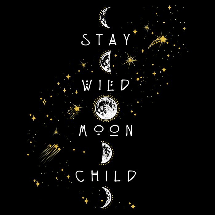 Moon Phase Stay Wild Moon Child Gift Idea Wool Snapback Cap