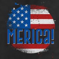 Merica Paint Splatter American USA Flag Garment-Dyed Heavyweight T-Shirt