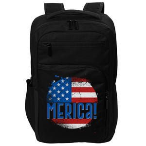 Merica Paint Splatter American USA Flag Impact Tech Backpack