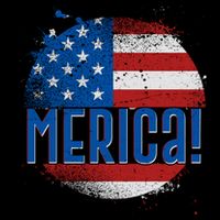 Merica Paint Splatter American USA Flag Sustainable Bucket Hat