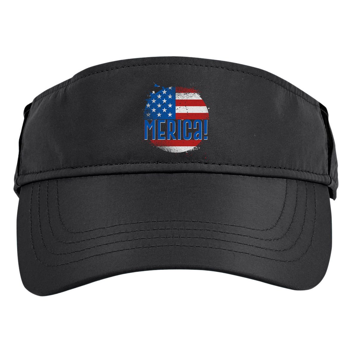Merica Paint Splatter American USA Flag Adult Drive Performance Visor