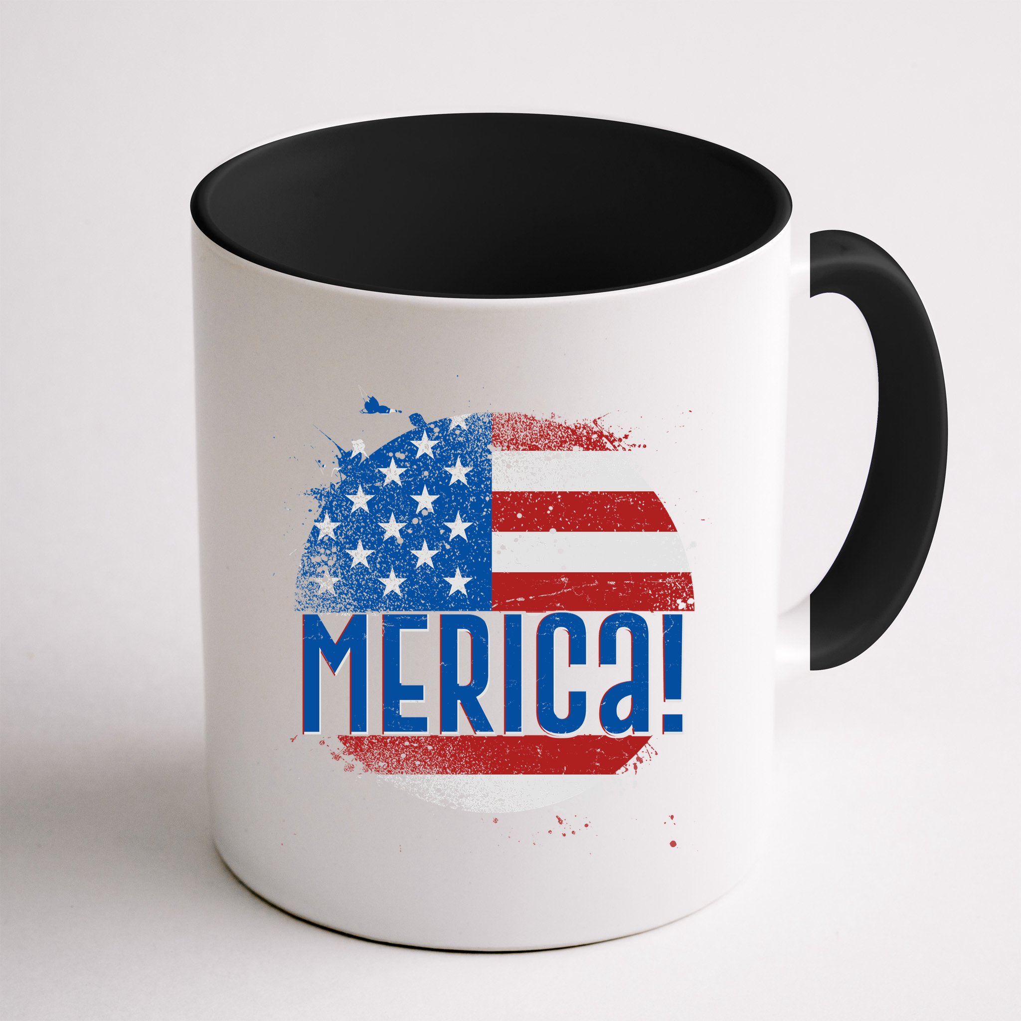 Merica Paint Splatter American USA Flag Mug