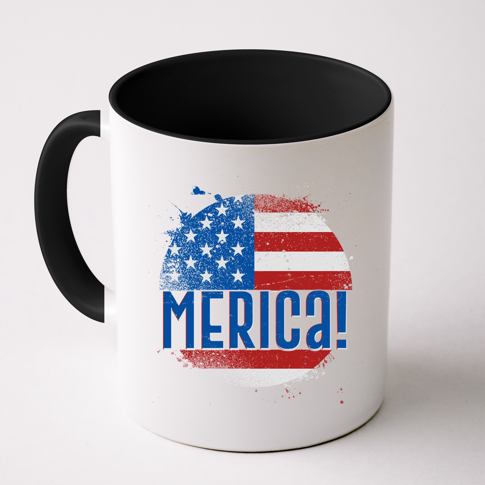 Merica Paint Splatter American USA Flag Mug
