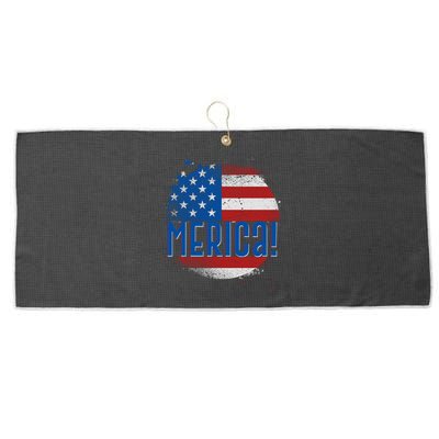 Merica Paint Splatter American USA Flag Large Microfiber Waffle Golf Towel