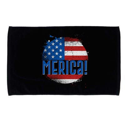 Merica Paint Splatter American USA Flag Microfiber Hand Towel