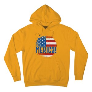 Merica Paint Splatter American USA Flag Hoodie