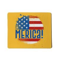 Merica Paint Splatter American USA Flag Mousepad