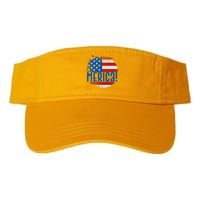 Merica Paint Splatter American USA Flag Valucap Bio-Washed Visor