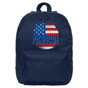 Merica Paint Splatter American USA Flag 16 in Basic Backpack