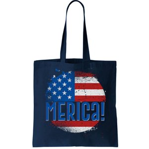 Merica Paint Splatter American USA Flag Tote Bag