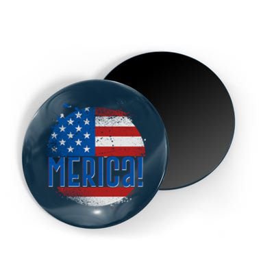 Merica Paint Splatter American USA Flag Magnet