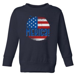 Merica Paint Splatter American USA Flag Toddler Sweatshirt