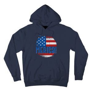 Merica Paint Splatter American USA Flag Tall Hoodie