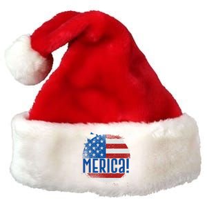 Merica Paint Splatter American USA Flag Premium Christmas Santa Hat