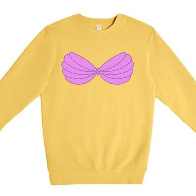 Mermaid Purple Seashell Bra Summer Halloween Love Premium Crewneck Sweatshirt